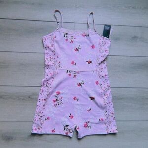 Wild Fable Butterbliss lace trim romper